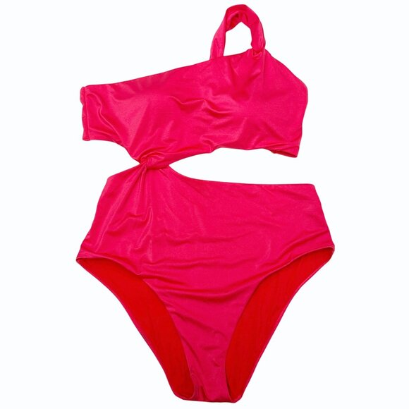 Victorias Secret Swim Twist 1 Shoulder Monokini‎ Womens XXL 1Piece Swimsuit Red - Picture 4 of 12